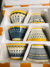 佩爾森（CERAMICS）北歐碗家用創(chuàng  )意高腳米飯碗陶瓷釉下彩餐具復古小碗吃飯斗笠碗 5英寸碗混色6個(gè)裝 曬單實(shí)拍圖