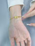中國黃金（CHINA GOLD）黃金手鐲女足金在逃公主蝴蝶結鐲子生日情人節禮物送女友老婆 足金手鐲金重約5.4g 曬單實(shí)拍圖
