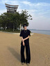 魯雅爾美式復古明線(xiàn)彎刀牛仔褲男秋季cleanfit潮流闊腿褲高街百搭長(cháng)褲子 黑色 XL 曬單實(shí)拍圖