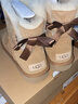 UGG EVERSHEEPSKINS冬季2025新款U家女士木扣蝴蝶結短筒皮毛一體GG中筒靴戶(hù)外雪地靴 單絲帶栗色同款UGG 36 =US5碼 曬單實(shí)拍圖