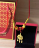 中國黃金（CHINA GOLD）黃金套裝男女寶寶款足金平安鎖套裝滿(mǎn)月周歲禮生日禮物送兒童嬰兒 吉祥五寶 B款項鏈+手鏈  約3g 曬單實(shí)拍圖