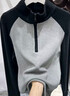 Lauaird300斤大碼女裝德絨打底衫內搭秋冬立領(lǐng)百搭長(cháng)袖T恤胖mm保暖上衣潮 灰色 XL 建議120-150斤 曬單實(shí)拍圖