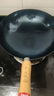 章丘鐵鍋正宗手工鍛打鐵鍋無(wú)涂層物理不粘鍋炒鍋老式家用炒菜鍋廚具輕音 標準版古法烤藍（已干燒） 32cm 曬單實(shí)拍圖