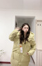 雪中飛長(cháng)款羽絨服女士2025新款可脫卸帽子潮流時(shí)尚通勤保暖外套綠色M 曬單實(shí)拍圖