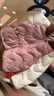 迷你巴拉【三防】男女童輕暖羽絨服寶寶親子可愛保暖羽絨 粉紅60033【新款三防輕羽絨】 90 曬單實(shí)拍圖