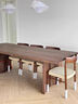 伯克威爾北美黑胡桃實(shí)木餐桌家用加厚長(cháng)桌茶桌辦公桌大板桌一體客廳家具 森語(yǔ)大板桌1.8米 單桌 曬單實(shí)拍圖