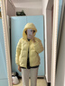 英氏（YEEHOO）兒童羽絨服男女童鵝絨服輕薄三防外套中大童裝保暖冬 淺黃  165 曬單實(shí)拍圖