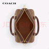 蔻馳（COACH）【品牌直供】女士ROWAN中號手提單肩波士頓包棕黃色/棕色CV961 曬單實(shí)拍圖