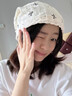 獺惠月子帽春秋產(chǎn)婦帽冷帽顯臉小包頭帽子孕婦套頭帽產(chǎn)后堆堆帽 白色波點(diǎn)蝴蝶結-均碼（48-59） 曬單實(shí)拍圖