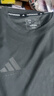 阿迪達斯短袖男2025運動(dòng)親膚透氣健身戶(hù)外輕薄速干T恤衫 深灰/淺灰 XL 曬單實(shí)拍圖