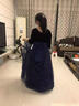 思妙星兒童主持人禮服赫本風(fēng)女童高端鋼琴演奏演出服大童小提琴晚禮服裙 中袖星空藍 100 曬單實(shí)拍圖