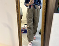 優(yōu)衣庫女裝HEATTECH保暖休閑長褲/闊感褲松緊寬松百搭470732 35 淺褐色 L /160/70A 曬單實(shí)拍圖