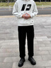 馬克華菲馬丁靴男秋季新款2025潮流男靴復古戶外工裝鞋增高厚底黑色皮靴子 淺砂白+增高鞋墊 單層 41 曬單實拍圖