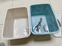 京東物流 手提收納箱帶蓋儲物盒加厚塑料整理箱車(chē)載家用玩具收納 淺藍色 加大號 43*30*24cm 曬單實(shí)拍圖