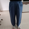 佐丹奴亞麻褲子女棉麻休閑褲打褶松緊腰寬松七分褲女13425329 曬單實拍圖