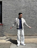 MONPOC扎染夾克外套男春秋季款復(fù)古美式高街飛行員夾克男裝衣服 MOJ02卡其色 XL 曬單實(shí)拍圖