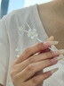 老鳳祥珍珠蝴蝶純銀發(fā)簪女士古風(fēng)國潮桃花頭飾情人節禮物送女友女生老婆 珍珠蝴蝶桃花枝流蘇發(fā)簪 曬單實(shí)拍圖
