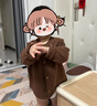 優(yōu)衣庫嬰幼兒寶寶壓線開衫/外套上衣25秋冬新款479599 35 淺褐色 100 曬單實拍圖
