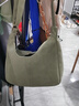 塔馳密司法國小眾復古磨砂托特包情人節郵差包新款單肩斜挎包潮 綠色 曬單實(shí)拍圖