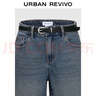 UR2025夏季新款女裝復古貓須水洗腰帶牛仔短褲UYY850081 曬單實(shí)拍圖