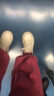 拉夏貝爾女鞋小白鞋秋冬新款小個(gè)子厚底增高板鞋百搭休閑鞋 米紅  37 曬單實(shí)拍圖