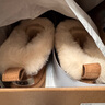 UGG【雙11搶先購】秋季新款女士厚底懶人毛毛鞋 1166733CHE|栗色37 曬單實(shí)拍圖