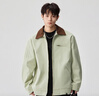 馬克華菲日系復古工裝夾克男款2025秋季新款美式翻領(lǐng)外套男裝 橄欖綠 L 曬單實(shí)拍圖