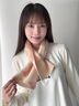玖慕（JIUMU）純羊毛小圍巾女秋冬季加厚保暖紅色針織提花交叉護頸圍脖禮物 粉米白 曬單實(shí)拍圖
