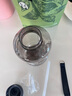 費施恩大容量水桶大容量塑料水杯大肚杯耐高溫夏季健身運動(dòng)水壺旅游必備 【帶吸管+提繩】黑色1600ml 曬單實(shí)拍圖