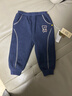 拉比兒童束口長(cháng)褲不倒絨彈力加厚加絨保暖2025秋冬新款男女童褲子 深藍 80 cm 曬單實(shí)拍圖