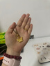 世紀緣珠寶古法黃金吉印蝴蝶足金吊墜鑲嵌莫桑石項鏈七夕禮物送女友 8.17g【贈金色925銀鏈】【克重多退少補】 曬單實拍圖