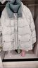 鴨鴨（YAYA）官方羽絨服女士短款新款拼接冬季小個子保暖防寒加厚外套MY 綠色 S 155 曬單實拍圖