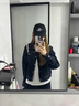 AAISUP美式復古水洗牛仔套裝女2025年春秋新款原色短款外套闊腿褲兩件套 牛仔褲 S 曬單實(shí)拍圖