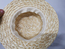 色彩熊權志龍同款法式草帽細麥稈平頂帽子海邊百搭遮陽(yáng)春夏季顯臉小禮帽 黑色草帽 曬單實(shí)拍圖