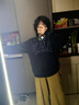 GAP男女裝2025秋季新款LOGO仿羊羔絨寬松連帽衫衛衣美版789781 海軍藍 M 美碼  L亞洲碼180/96A 曬單實(shí)拍圖