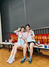 百爪羽毛球服女裝套裝定制夏季短袖運動(dòng)球衣印字網(wǎng)排球專(zhuān)業(yè)羽毛球衣男 3923B粉色+白色短褲套裝 3XL 曬單實(shí)拍圖