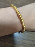 中國(guó)黃金（CHINA GOLD）小方糖黃金手鏈女士足金手串轉(zhuǎn)運(yùn)珠首飾生日禮物送女友老婆 【今/次日達(dá)】小方糖手串約2.2g【玫瑰禮盒】 曬單實(shí)拍圖