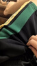 卡賓（CABBEEN）【柔軟彈力】潮牌拼接刺繡休閑短褲男2024夏季新款寬松五分褲 煤黑色01 S /46/165 曬單實(shí)拍圖