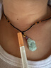 中國黃金（CHINA GOLD）翡翠吊墜平安扣翡翠男女款轉運珠玉石吊墜生日禮物女情人節禮物 翡翠貔貅 曬單實(shí)拍圖