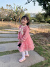 安妮優(yōu)兒（Anneyol）女童連衣裙冬款公主裙2026新款兒童秋冬裝裙子小女孩冬季加絨裙子 粉色加絨 +同款發(fā)飾 110 曬單實(shí)拍圖