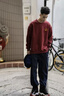 倉(cāng)石一樹(shù) KAZUKI KURAISHI倉(cāng)石一樹(shù)2025高端輕奢時(shí)尚圓領(lǐng)衛(wèi)衣男士加絨秋冬歐洲站高級(jí)感外套 酒紅色 XL 曬單實(shí)拍圖
