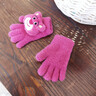 DUTRIEUX兒童卡通可愛(ài)草莓熊全包五指手套女童秋冬季加厚保暖分指針織指套 玫粉色草莓熊全指手套-適用2-8歲 彈力束口丨防風(fēng)保暖丨舒適親膚 曬單實(shí)拍圖