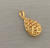 菜百首飾 黃金吊墜 足金時(shí)尚鏤空水滴形吊墜不含鏈 計價(jià) 約1.90克 曬單實(shí)拍圖