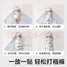 babycare初生嬰兒全棉抱被安撫調(diào)溫產(chǎn)房新生兒包被4層莫利亞淺灰紫90*90 曬單實拍圖
