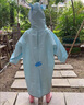 正雨雨衣兒童小學(xué)生幼兒園雨披上學(xué)專(zhuān)用防暴雨男女童書(shū)包位 甜酷小兔【升級防水高領(lǐng)+高清大帽檐+雙層防水門(mén)襟】 L【110-125cm】 曬單實(shí)拍圖