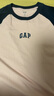 GAP男女裝2025春季新款純棉印花logo撞色插肩袖短袖T恤上衣725618 粉色 M (170/92A) 亞洲尺碼 曬單實(shí)拍圖