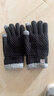 觸屏手套女冬天女士針織加絨加厚棉毛線(xiàn)針織保暖學(xué)生老人防寒騎行 黑色 曬單實(shí)拍圖