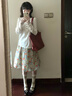 白色蕾絲鏤空刺繡亨利領(lǐng)長(zhǎng)袖t恤女春秋2025新款夏季防曬罩衫上衣 白色 M 曬單實(shí)拍圖