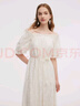 歌莉婭天絲連衣裙女2025新款重要場(chǎng)合穿搭繡花裙子1E7R4K070 61X杏底繡花 M 曬單實(shí)拍圖