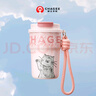 霸王茶姬（CHAGEE）保溫杯子咖啡杯水杯子茶杯便攜式伴手禮316不銹鋼萌寵泡泡杯藍貓 曬單實(shí)拍圖